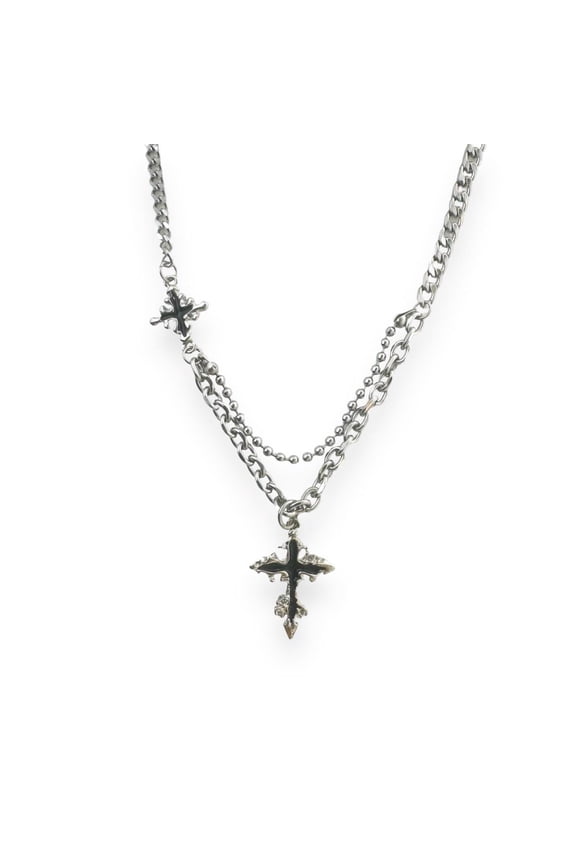 Cross Pendant Necklace for Men Women Streetwear Punk Hip Hop Unisex Style