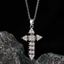 Cross Pendant Necklace for Women Copper Zircon Plated Real Gold for Women Jewelry Valentines Day