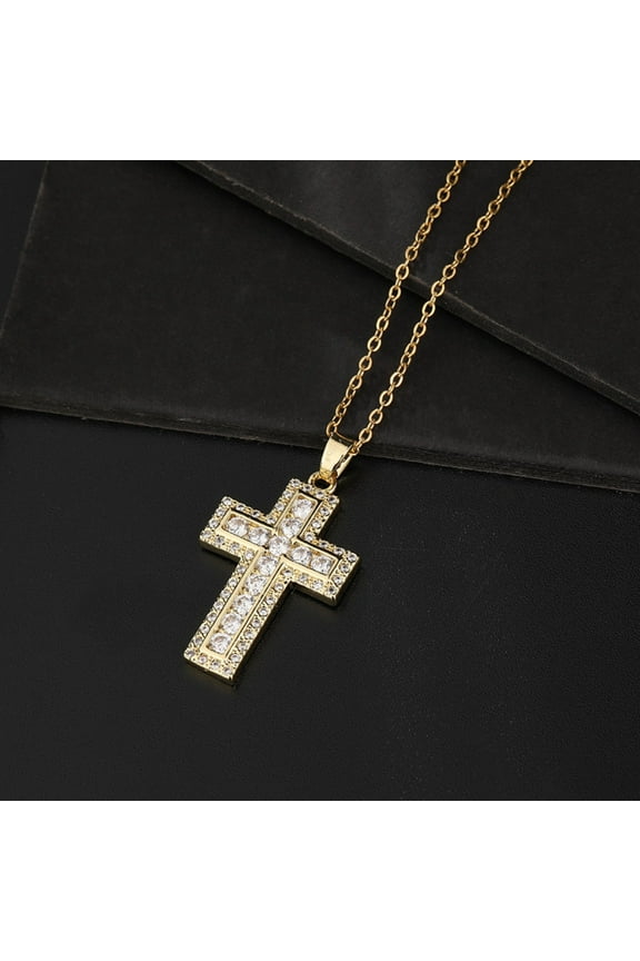 Cross Pendant Necklace for Women Hip Hop Sweet Cool Style Colored Cross Necklace for Women Jewelry Valentines Day