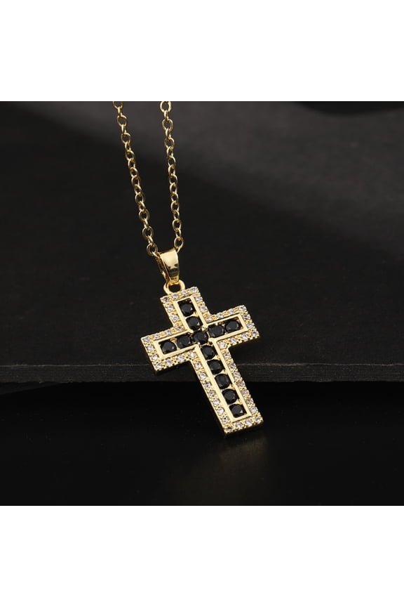 Cross Pendant Necklace for Women Hip Hop Sweet Cool Style Colored Cross Necklace for Women Jewelry Valentines Day