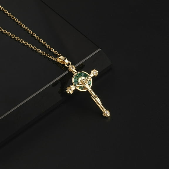 Cross Pendant Necklace for Women Microset Color Zircon for Women Jewelry Valentines Day