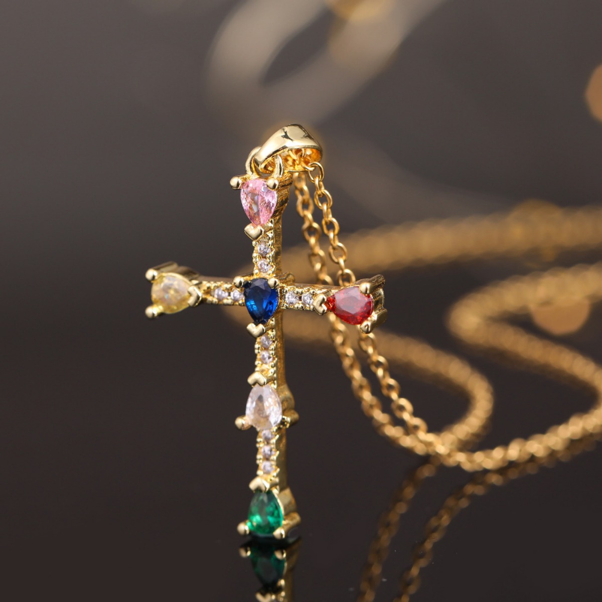Luxe Cross Pendant Necklace main image 1