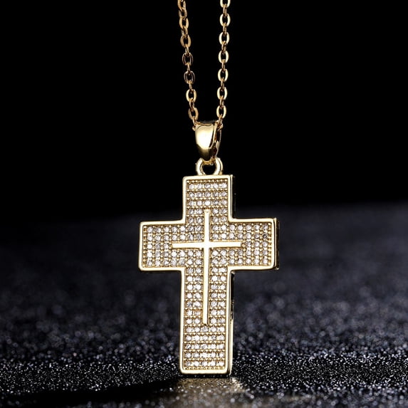 Cross Pendant Necklace for Women Zircon Niche Cross Pendant Necklace for Women Jewelry Valentines Day