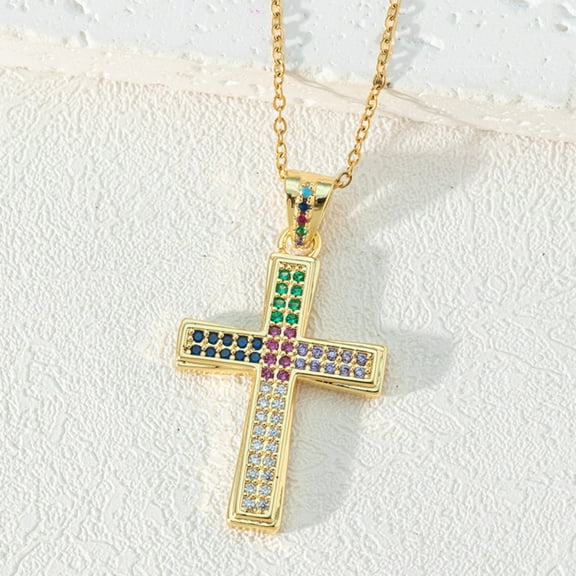 Cross Pendant Necklace for Women Zirconium for Women Jewelry Valentines Day