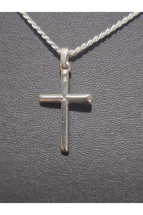 Cross Pendant (small) Real Solid 925 Sterling Silver Men women Made in Italy Jargod