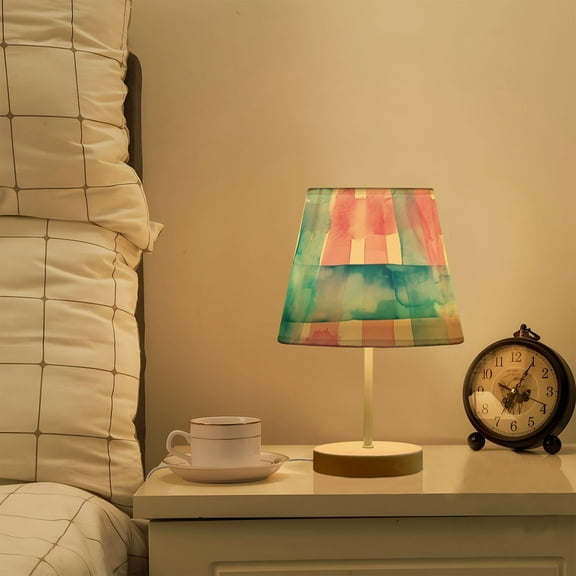 Cross Pink Blue LED Desk Lamp Table Lamp USB Bedside Nightstand Small Lamp for Bedroom Living Room Kids Room