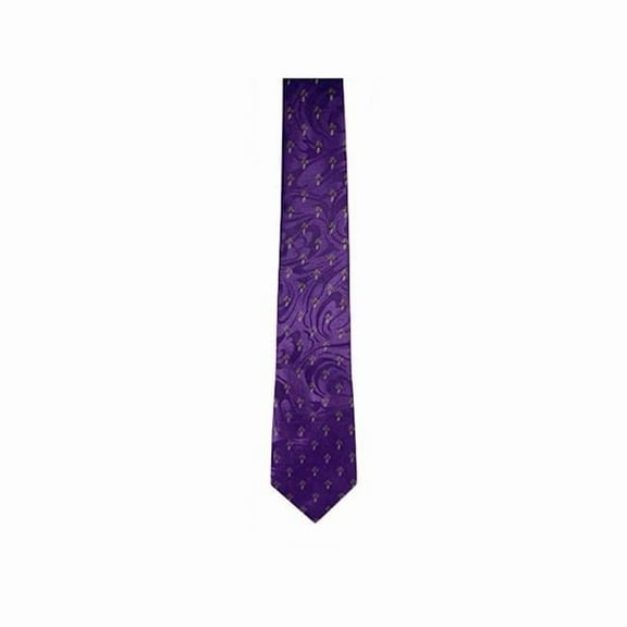 Cross Polyester Tie, Purple