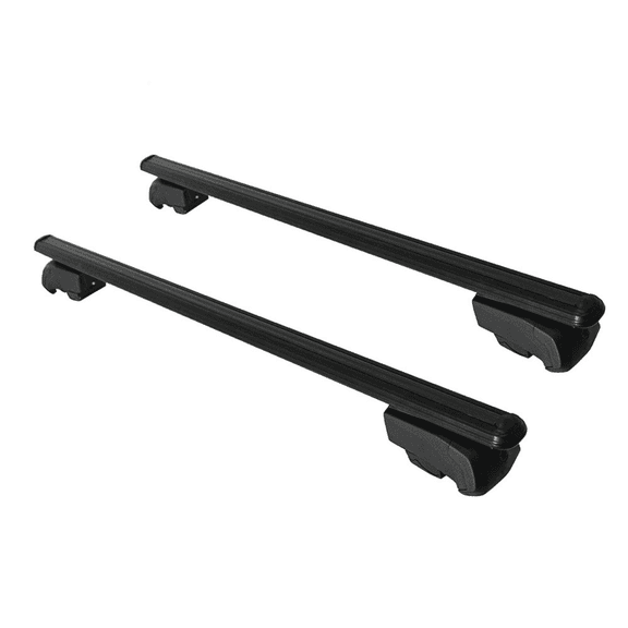 Cross Rail Roof Rack Fits Jeep Commander 2021-2026 Black | Adjustable Aluminum Heavy Duty 300 LBS Anti-Theft Lock Cargo Carrier Rooftop Crossbar Accessories for Bike, Basket, Snowboard, Luggage