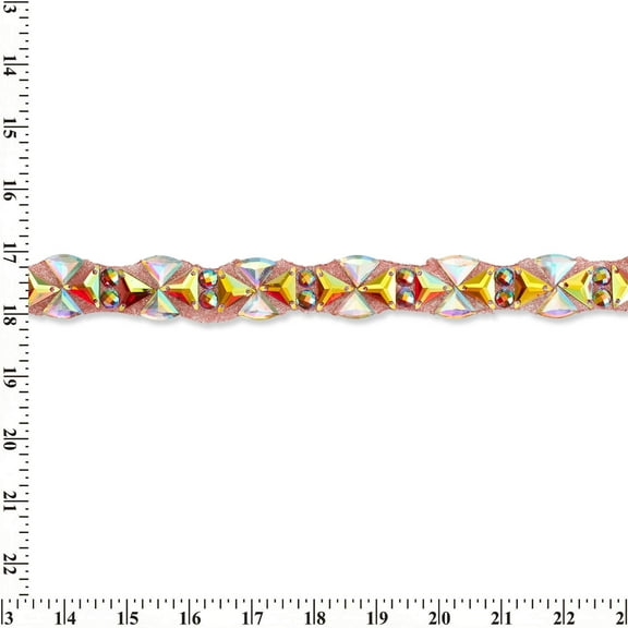 Cross Resin Rhinestone Iron On Gel Backed Trim Sold By The Yard