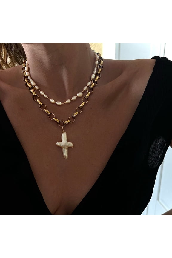 Cross Retro Baroque Style Necklace