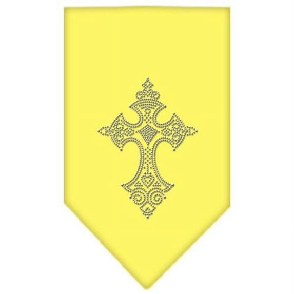 Cross Rhinestone Bandana Yellow Small