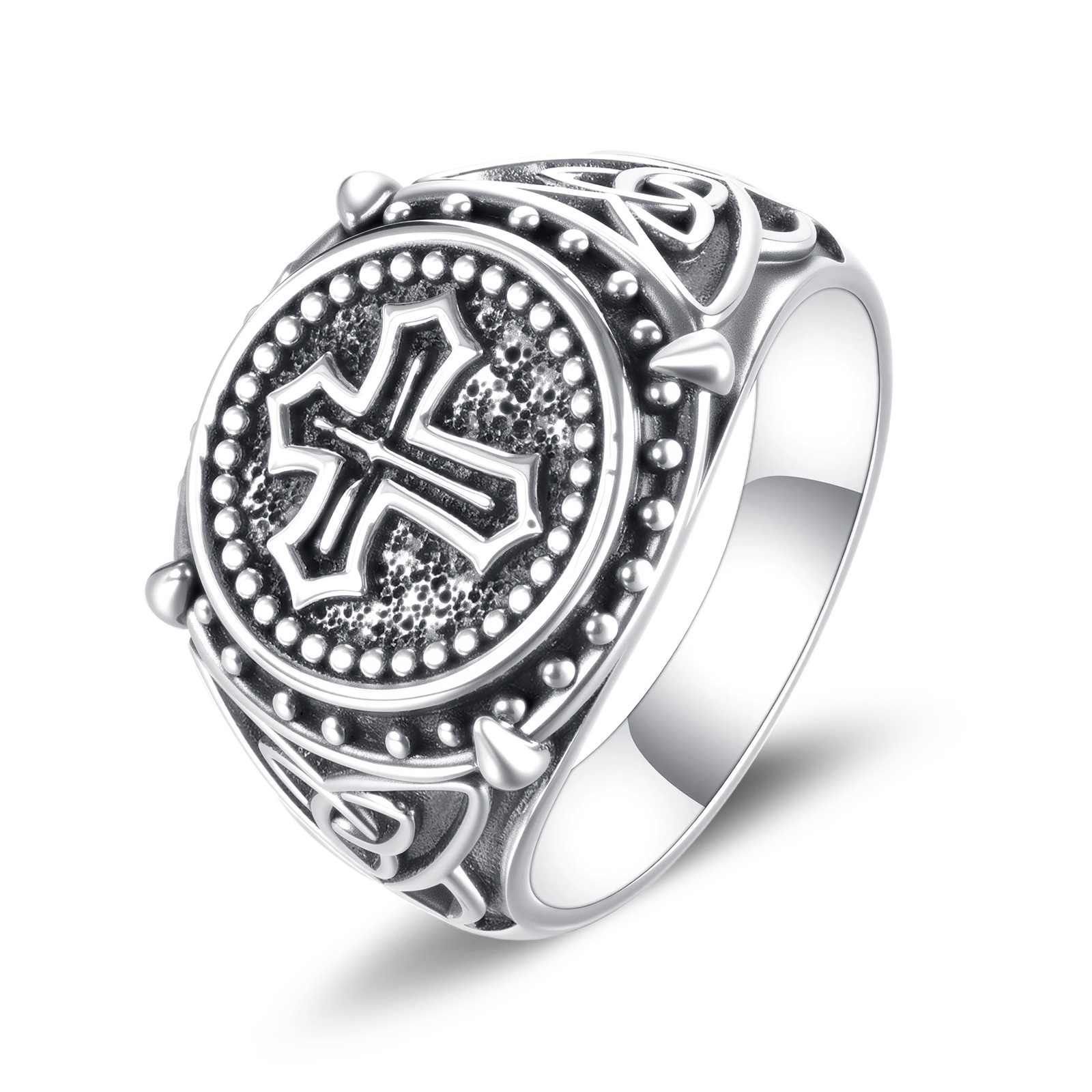 Cross Ring S925 Sterling Silver Celtic Knot Cross Rings Religious ...