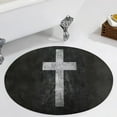 thumbnail image 1 of Cross Round Carpet Circle Rug Outdoor Patio Area Rug Washable Large Area Rugs Hallway Room Decor Fitness Mats, 1 of 8