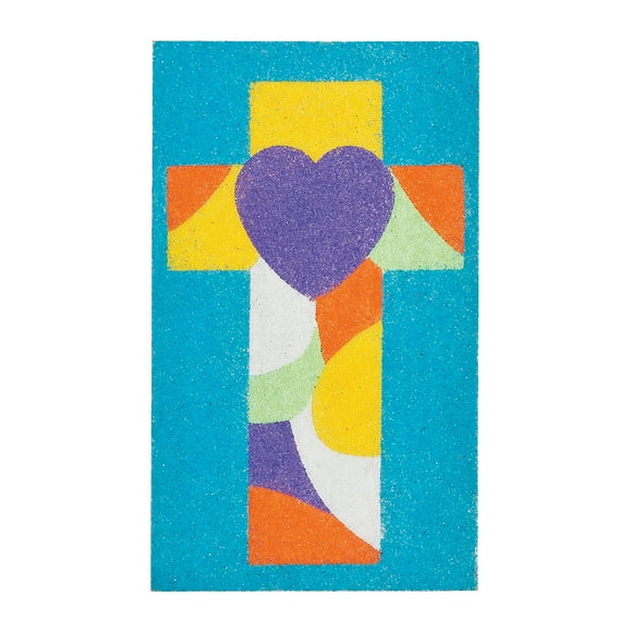 Cross Sand Art Picture Craft Kit - Craft Supplies - 12 Pieces