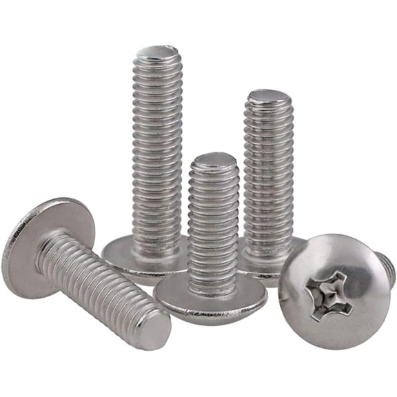 Cross Screws,Self Tapping Screws, Large Truss Head Machine Screw Cross Recessed Big Thread Metric Bolt 304 Stainless Steel M5 M5X6mm (30pcs) (Color : M5x8mm (30pcs), Size : Talla nica)