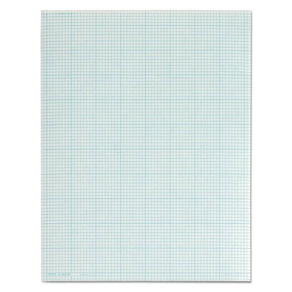 Cross Section Pads, 8 sq/in Quadrille Rule, 8.5 x 11, White, 50 Sheets
