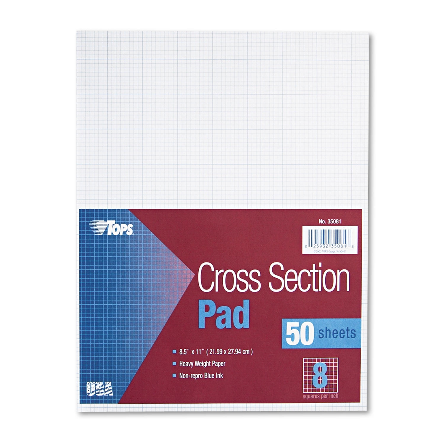 Quadrille Pads, Cross-Section Quadrille Rule (10 sq/in, 1 sq/in), 40 White (Standard 15 lb Bond) 8.5 x 11 Sheets Quadrille Pads, Cross-Section Quadrille Rule (10 sq/in, 1 sq/in), 40 White (Standard 15 lb Bond) 8.5 x 11 Sheets