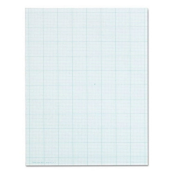 "Cross Section Pads, Cross-Section Quadrille Rule (10 Sq/in, 1 Sq/in), 50 White 8.5 X 11 Sheets | Bundle of 10 Pads"