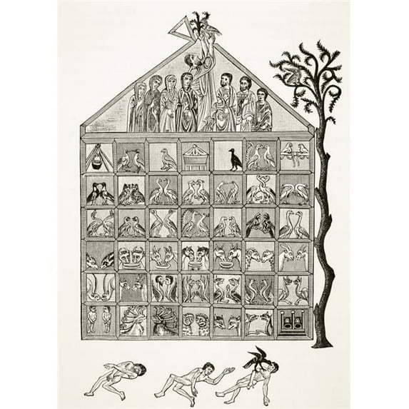 Cross Section of Noahs Ark From A Manuscript of The 12th Century Commenting Upon The Apocalypse From Science & Literature Poster Print, 12 x 17