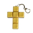 thumbnail image 1 of Cross Shaped Mechanical Keyboard Switch Fidget Keychain, Clicky Tactile Stress Relief Button Toy, Durable Sensory Accessory for Bag and Keys Yellow, 1 of 5