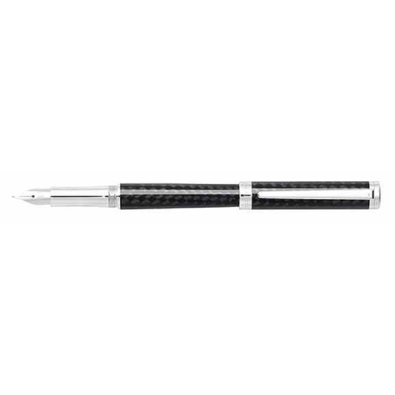 Sheaffer Intensity Carbon Fiber Chrome Plate Fountain Pen Medium Tip