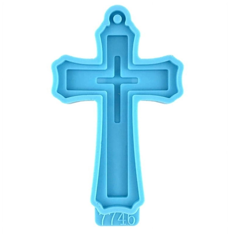 Cross Silicone Resin Mold Epoxy Resin Molds Crucifix Casting Mold for  Necklace Pendant Jewelry DIY Crafts Keychain Mold 