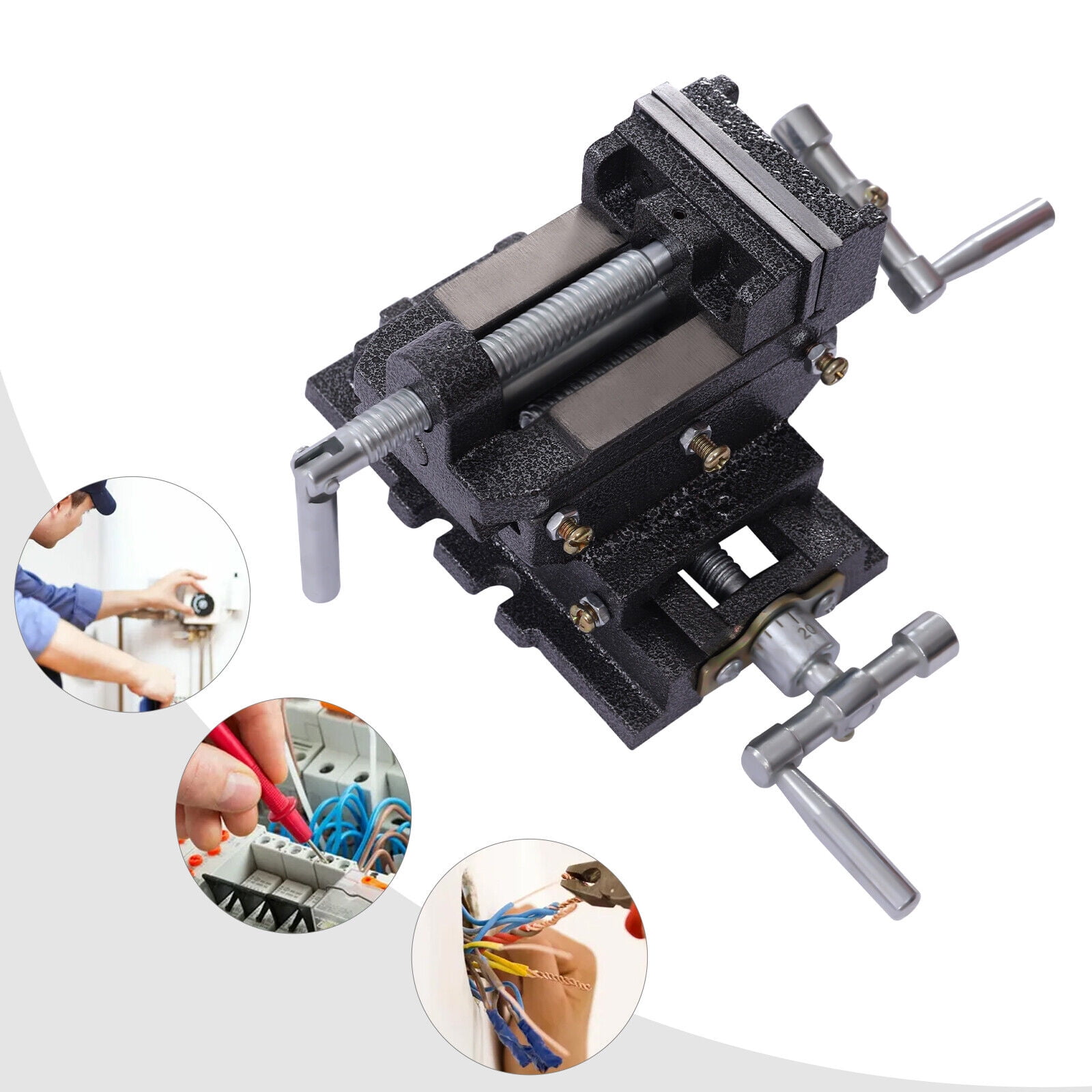 Cross Slide Vise Drill Press Heavy Duty Metal Milling 2 Way XY Clamp Machine 3"