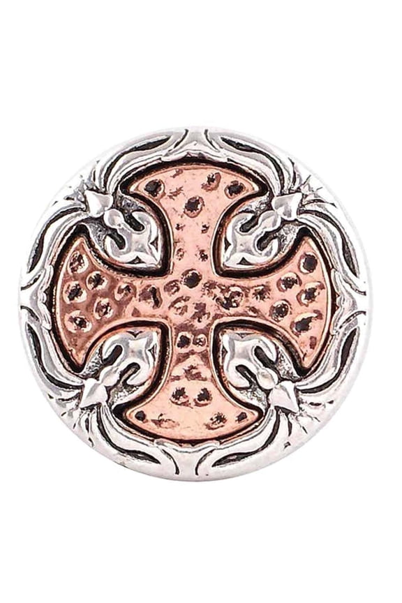 Cross Snap Jewelry Ginger Charm Button, For Interchangeable DIY Customizable Accessories