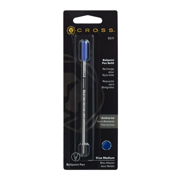New+Cross blue medium ball-point pen refill