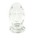 thumbnail image 1 of Cross Standing Traditional Cross On Base Clear Glass Tabletop Cross Figurine Holy Cross Sculpture for Modern Religious Home Decor, 1 of 6