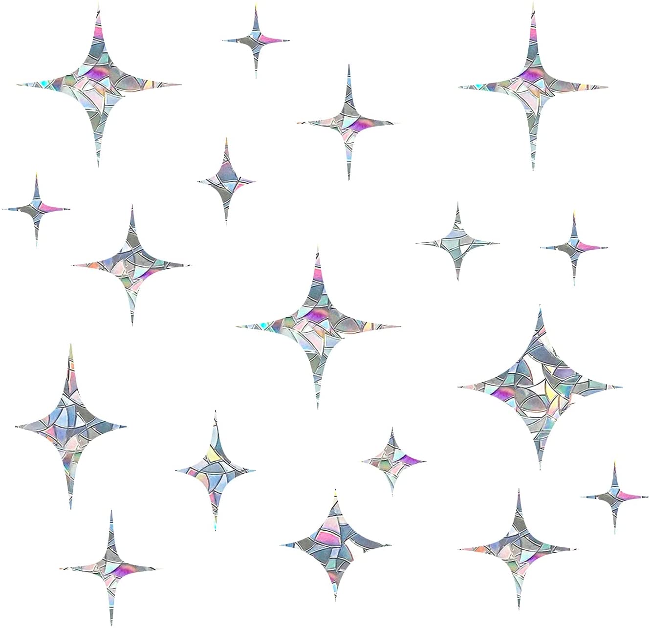 Cross Star Window Stickers for Bird Strikes Stop Birds from Hitting