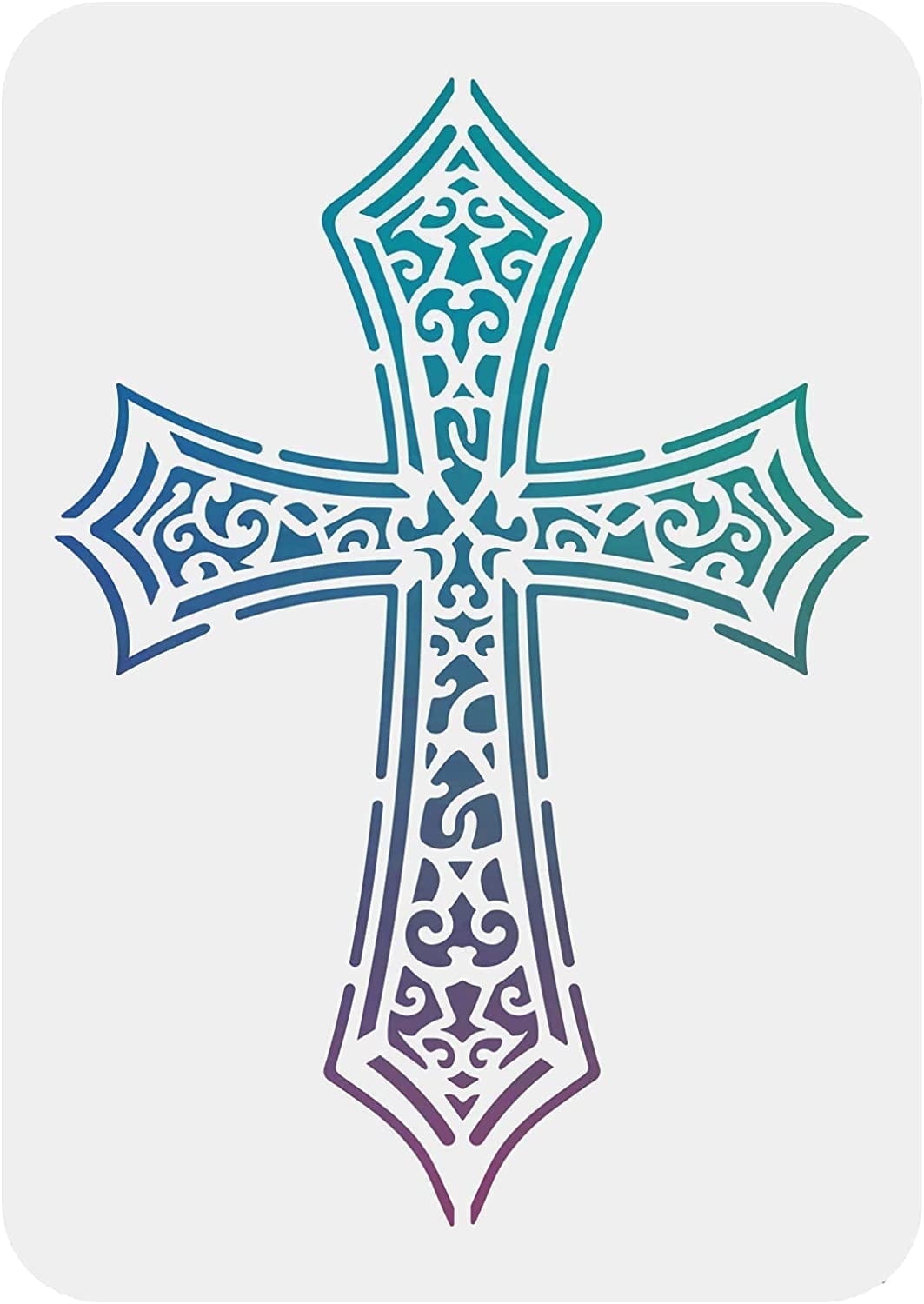 Cross Stencil A4 Size Rectangle Crucifix Painting Stencil Template Reusable Christmas Stencil for Crafts and Decorations(Plastic) - Walmart.com christian-patterns-and-religious-stencils-templates-diy-projects-patterns-monograms-designs-templates