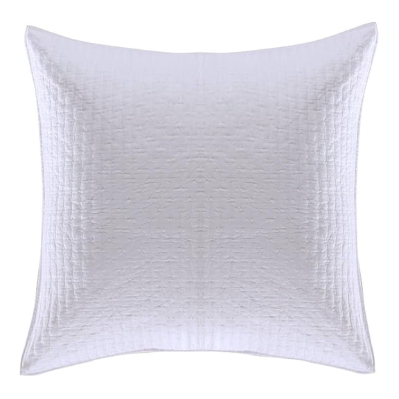 - Cross Stitch - 100% Cotton - Euro Shams Set of Two - (26x26in.), No Insert - Bright White