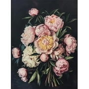 Cross-Stitch Counted Kits Pink peony flowers Cross Stich Embroidery Starter Kit 16x20in