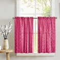 thumbnail image 1 of Cross-Stitch Diamond Pattern Pintuck Taffeta Café Tier Curtains Window Treatment Kitchen Home Décor, 1 of 2