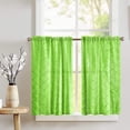thumbnail image 1 of Cross-Stitch Diamond Pattern Pintuck Taffeta Café Tier Curtains Window Treatment Kitchen Home Décor, 1 of 2