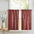 thumbnail image 1 of Cross-Stitch Diamond Pattern Pintuck Taffeta Café Tier Curtains Window Treatment Kitchen Home Décor, 1 of 2