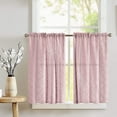 thumbnail image 1 of Cross-Stitch Diamond Pattern Pintuck Taffeta Café Tier Curtains Window Treatment Kitchen Home Décor, 1 of 2