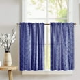 thumbnail image 1 of Cross-Stitch Diamond Pattern Pintuck Taffeta Café Tier Curtains Window Treatment Kitchen Home Décor, 1 of 2