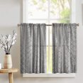 thumbnail image 1 of Cross-Stitch Diamond Pattern Pintuck Taffeta Café Tier Curtains Window Treatment Kitchen Home Décor, 1 of 2