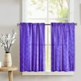 thumbnail image 1 of Cross-Stitch Diamond Pattern Pintuck Taffeta Café Tier Curtains Window Treatment Kitchen Home Décor, 1 of 2