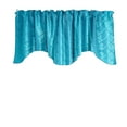 thumbnail image 1 of Cross-Stitch Diamond Pattern Pintuck Taffeta Scalloped Valance Curtain Window Treatment Kitchen Home Décor 58" Wide / 20" Tall, 1 of 2