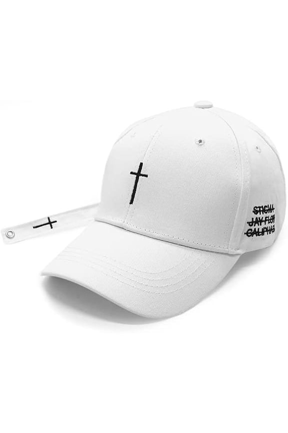 Cross Stitch Fitted Baseball Cap, Christian Gifts, K pop Style hat for Men Women Kids, Daily use Accessories to Carry