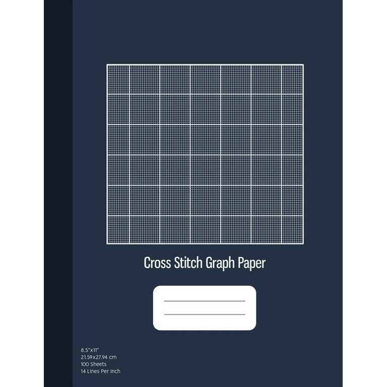 Cross Stitch Graph Paper: 14 Lines Per Inch, Graph Paper for Embroidery and Needlework, 8.5''x11'', 100 Sheets, (Paperback) - Walmart.com cross-stitch-graph-paper-14-lines-per-inch-graph-paper-for-embroidery-and-needlework-8-5-x11-100-sheets-paperback-walmart-com