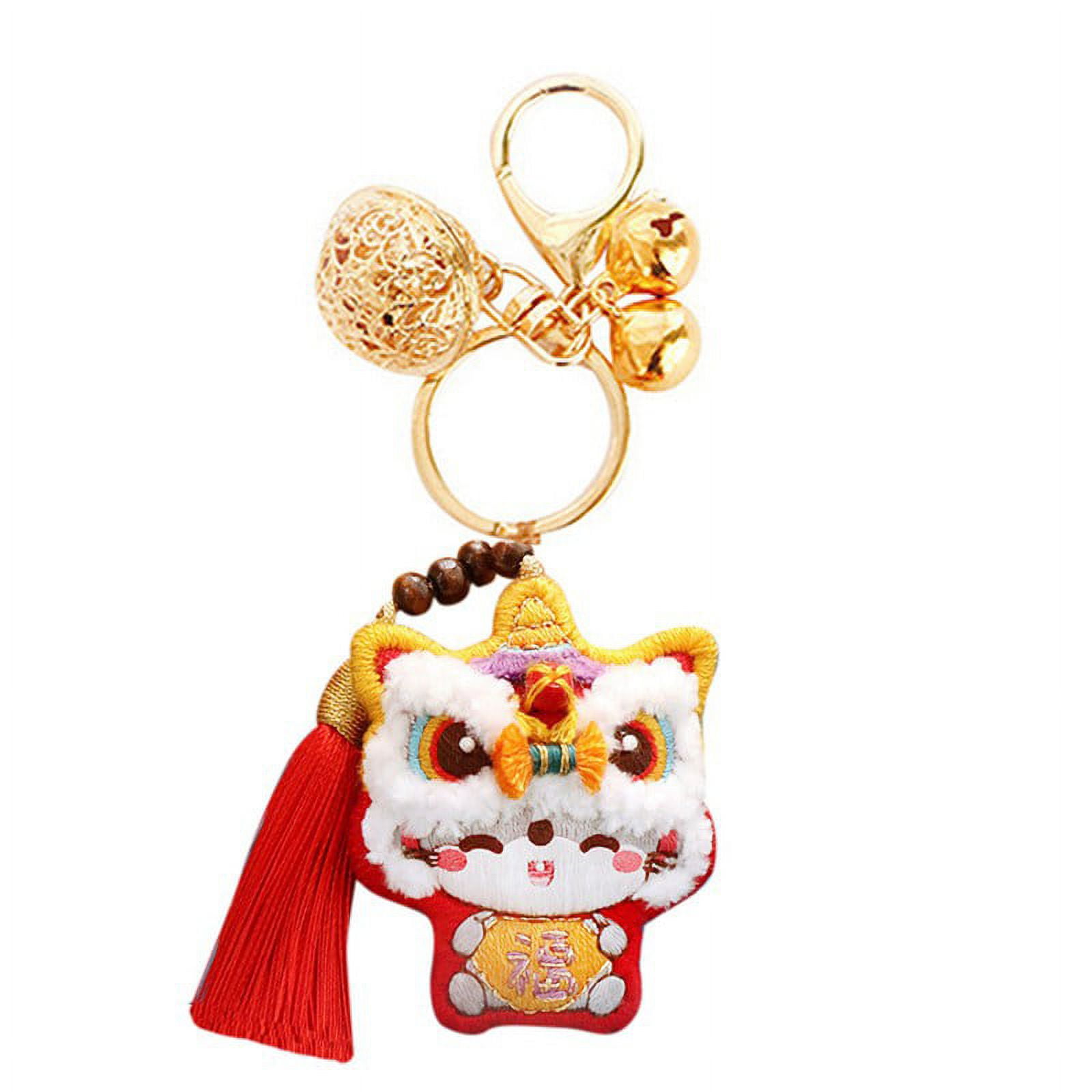 Necklace DIY Chinese Lion Dance Tassel Embroidery Kit Handmade