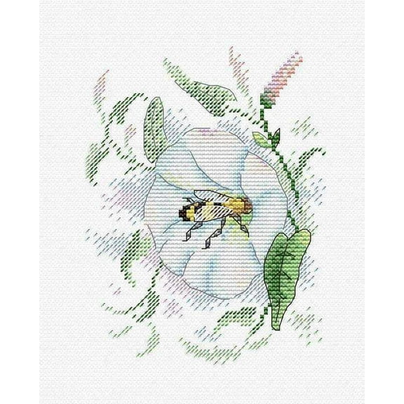 Cross Stitch Kit Freshness M-386 / SM-386 Needlework White Green Easy By MP Studia Easy