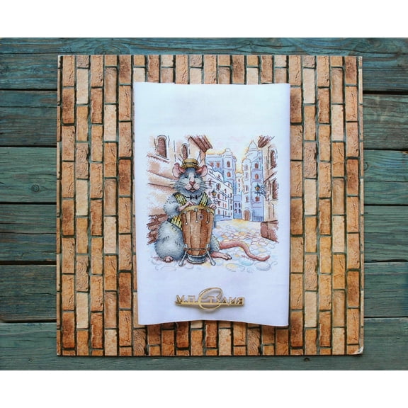 Cross-Stitch Kit Italian Streets SNV-699 Rat Embroidery