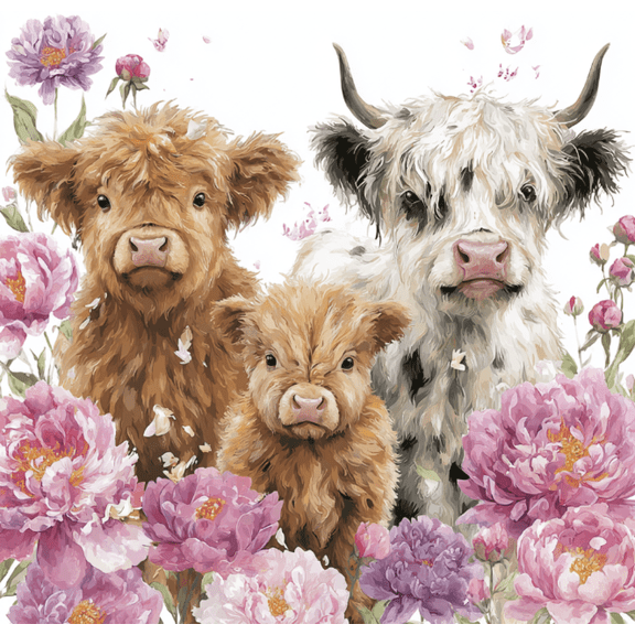 Cross Stitch Kits for Adults Animals, cattle Stamped Crossstitching Kits Preprinted 11 Count Cross-Stitch Kit for Beginner, 11CT Prestamped Easy Pattern Needlepoint Kits Crafts for Decor 16x20inch