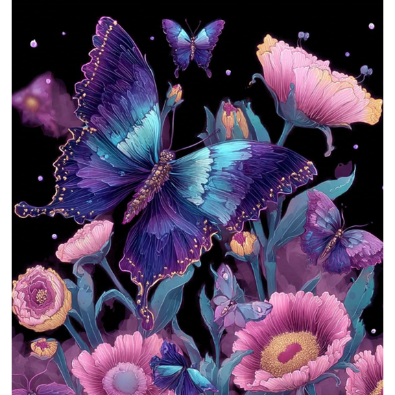 Cross Stitch Kits for Adults,Beautiful butterfly Stamped Cross Stitch Kits for Beginners, Needlepoint Cross-Stitch Patterns Embroidery Kits Arts and Crafts for Home Decor 1620 Inch
