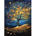 Cross Stitch Kits For Adults Pre Printed, Beautiful Tree Diy 11Ct ...